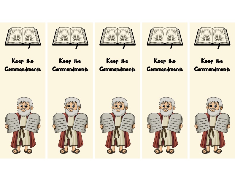KEEP THE COMMANDMENTS - Fillable Bookmarks - Image 2