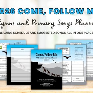 2026 Hymns and Primary Songs Planner